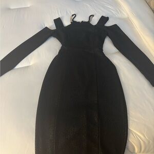 Mustard Seed Black Long Sleeve Dress